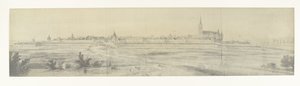 Vista de Elburg, 1672 Fotos de dibujos de la invasión francesa de los Países Bajos en 1672 por Adam Frans van der Meulen conservados en la Manufacture des Gobelins (título de la serie) de frères Moreau
