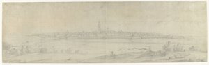 Vista de Naarden, 1672 Fotos de dibujos de la invasión francesa de los Países Bajos en 1672 por Adam Frans van der Meulen conservados en la Manufacture des Gobelins (título de la serie)