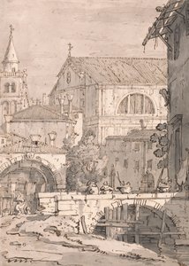 Fantasía veneciana de imitator of Canaletto