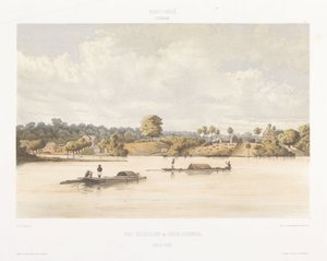 Vista de Post Gelderland y judíos Savannah Vistas desde las Indias Occidentales de los Países Bajos (título de la serie) de jonkheer Jacob Eduard van Heemskerck