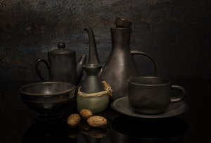 Naturaleza muerta de Moody Pottery de larryliu