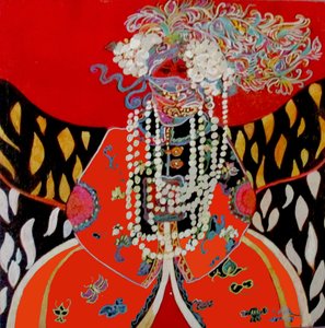 Mujer étnica número 3, 2017 (técnica mixta)