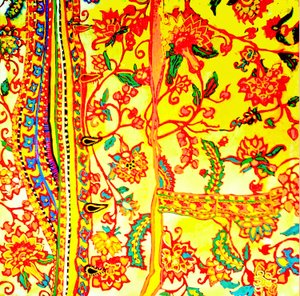 Camisa de hombre bordada India, 2015 (técnica mixta) de linda arthurs