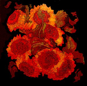 girasoles, 2014 (técnica mixta) de linda arthurs