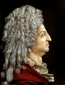 Retrato del Rey Luis XIV (1638-1715). Cera y textil por Antoine Benoist