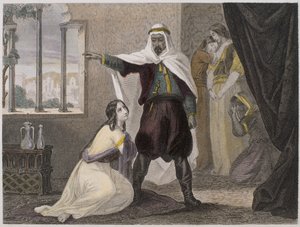 El rapto de la bella Zhoraydah, ilustración de Histoire des pirates et corsaires de l
