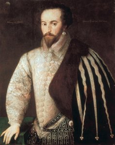 Retrato de Sir Walter Raleigh (1554 - 1618). Pintura atribuida a Federico Zuccaro (o Zuccari) (1549 - 1609). 1588. Londres, National Portrait Gallery. de or Zuccaro Federico Zuccari