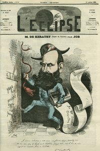 Caricatura de Emile Keratry (1832-1904), político francés. Portada en 