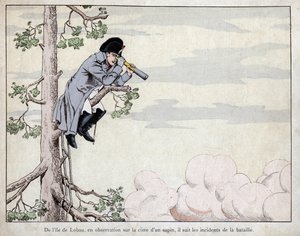 Desde la isla de Lobau, en observación (Batalla de Essling) de pseudonym for Onfray de Breville Jacques Job