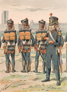 Jacques Marie Gaston Onfroy de Breville dit JOB (1858-1931) - Uniforme de las tropas francesas en todas las épocas: Artillería a pie (1812), Colección privada de pseudonym for Onfray de Breville Jacques Job