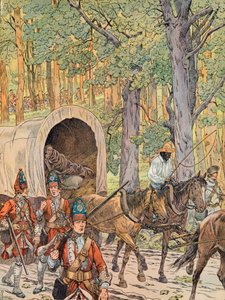 Jacques Marie Gaston Onfroy de Breville dit JOB - George Washington con el ejército del General Edward Braddock, entonces ayudante de campo del general de pseudonym for Onfray de Breville Jacques Job