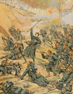Jacques Marie Gaston Onfroy de Breville dit JOB (1858-1931) - Historia de Bélgica: la defensa del bucle de Schoorbakke Tervaete por la infantería durante la Batalla del Yser en 1914, Colección privada