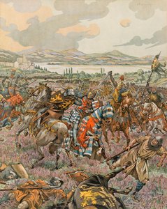 Jacques Marie Gaston Onfroy de Breville, conocido como JOB (1858-1931) - Historia de Bélgica: Juan I, Duque de Brabante, victorioso en la Batalla de Woeringen en 1288 durante la Guerra de Sucesión de Limburgo, y otorga autonomía a Brabante respecto a Alema de pseudonym for Onfray de Breville Jacques Job
