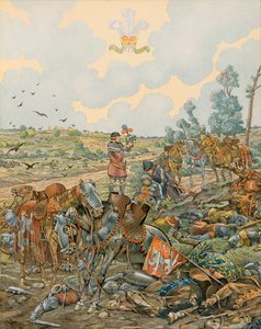 Jacques Marie Gaston Onfroy de Breville dit JOB - Historia de Bélgica: Juan I, Conde de Luxemburgo, cae en la Batalla de Crécy el 26 de agosto de 1346