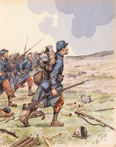 Jacques Marie Gaston Onfroy de Breville dit JOB (1858-1931) - Los poilus durante la Batalla del Marne durante la Primera Guerra Mundial