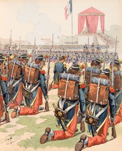Jacques Marie Gaston Onfroy de Breville dit JOB (1858-1931) - Misa celebrada en el campamento de Chalon bajo Napoleón III (también campamento de Mourmelon), Colección privada
