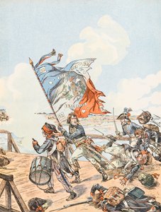 Napoleón Bonaparte en el puente de Arcole en 1796, Colección Privada