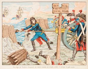 Jacques Marie Gaston Onfroy de Breville dit JOB (1858-1931) - Napoleón Bonaparte cargó el cañón a los tambores de los hombres valientes en el asedio de Toulon en 1793 de pseudonym for Onfray de Breville Jacques Job