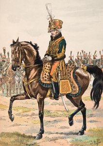 Uniforme de las tropas francesas en todas las épocas: General al mando de uno de los regimientos de Guardias de Honor en 1813, Colección Privada de pseudonym for Onfray de Breville Jacques Job