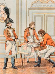 Jacques Marie Gaston Onfroy de Breville, conocido como JOB (1858-1931) - Uniforme de las tropas francesas en todo momento: Ayudante de campo del vicecondestable Louis Alexandre Berthier (1753-1815), Príncipe de Neuchatel, Mayor General. Colección privada de pseudonym for Onfray de Breville Jacques Job