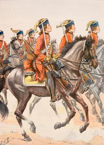 Uniforme de las tropas francesas en todas las épocas: Dragones de Beauffremont 1759 de pseudonym for Onfray de Breville Jacques Job