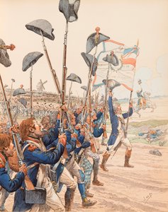La Batalla de Valmy en 1792 durante las Guerras de la Revolución Francesa, Colección Privada