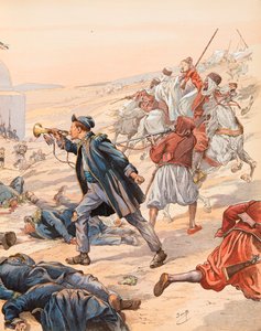Jacques Marie Gaston Onfroy de Breville dit JOB (1858-1931) - El clarín de Sidi Brahim (El clarín Guillaume Rolland (1821-1916) sonó la carga para levantar las tropas contra Abd el Kader en 1842), Colección privada de pseudonym for Onfray de Breville Jacques Job