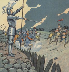 Juana de Arco liberando la ciudad de Orleans de los ingleses de pseudonym for Onfray de Breville Jacques Job
