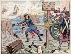 Napoleón en Tolón - (Sitio de Tolón) 1793 - litografía de Job (Jacques Onfroy de Bréville) de 
