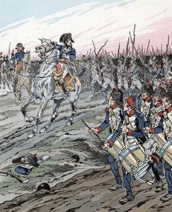 Napoleón Bonaparte durante la batalla de Marengo (1800)
