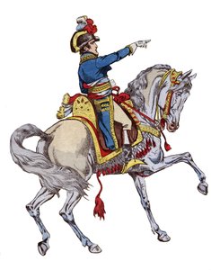 Napoleón a caballo - litografía de Job (Jacques Onfroy de Bréville) de “El Gran Napoleón de los Pequeños Niños” 1893 de pseudonym for Onfray de Breville Jacques Job