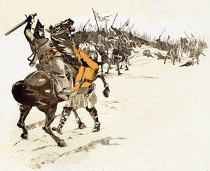 Nunca se toma al rey de ajedrez respuesta de Luis VI el Gordo (1081-1137), rey de los Francos, al matar al soldado inglés que había agarrado las riendas de su caballo diciendo "¡El rey está atrapado!" en la Batalla de Brenneville en Normandía el 20 de abri