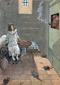Escena de la historia de Francia en juguetes: Revolución Francesa. El Delfín de Francia Luis XVII (1785-1795) en la prisión del templo. En “Joujoux à l