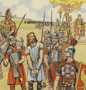 Vercingétorix se rinde a Julio César, 52 a.C. de pseudonym for Onfray de Breville Jacques Job