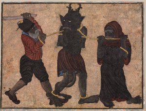 Demon in chains de style of Muhammad Siya Qalam