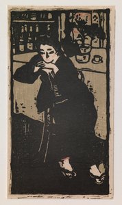 mujer en un café de Ôta Saburô