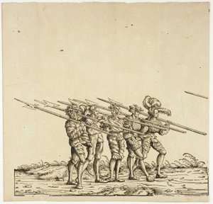 Alabarderos, de la Procesión Triunfal de Maximiliano de the Elder Hans Burgkmair