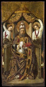 San Peter Enthroned - Peinture de Rodrigo de Osona (Orsona) (active 1465-1514) - ca. 1470-1480 - Oil on wood - 214,2x112 - Museo Nacional de Arte de Cataluña, Barcelona de the Elder Rodrigo de Osona