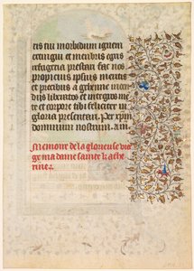 Hoja de un Libro de Horas: Texto (verso)