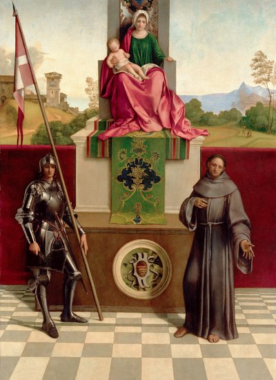 Madonna y el Niño entre San Francisco y San Nicasio (La Madonna de Castelfranco) de Giorgione