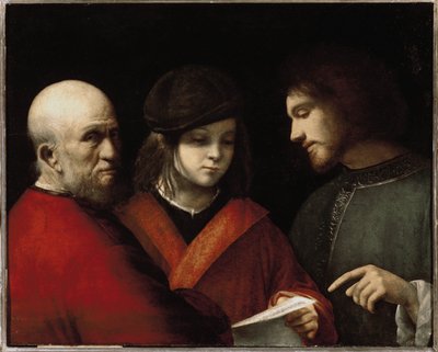 Las Tres Edades del Hombre - Los Tres Estados del Hombre - Óleo sobre tabla, circa 1500 de Giorgione