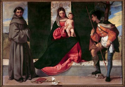 La Virgen y el Niño entre San Antonio de Padua y San Roque de Giorgione