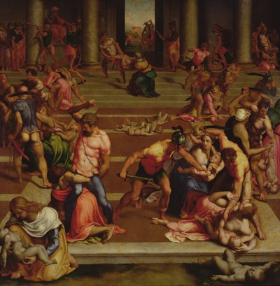 Masacre de los Inocentes (temple sobre tabla) de (1509 66) Daniele da Volterra