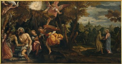 Bautismo y tentación de Cristo, c.1582 de Veronese
