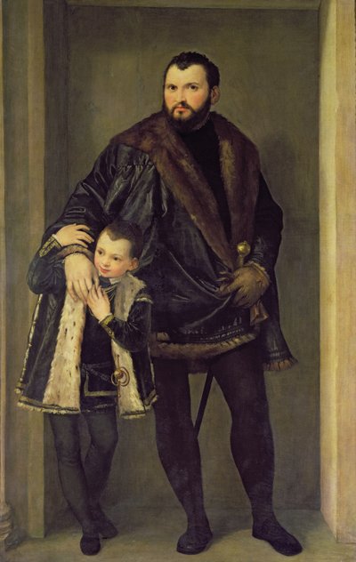 Giuseppe da Porto y su hijo Adriano, c.1555 de Veronese