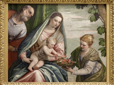 La Sagrada Familia con Santa Dorotea, pintura al óleo sobre lienzo de Paolo Caliari dit Veronese (1528-1588). Fotografía, KIM Youngtae, Burdeos, Museo de Bellas Artes de Burdeos. de Veronese