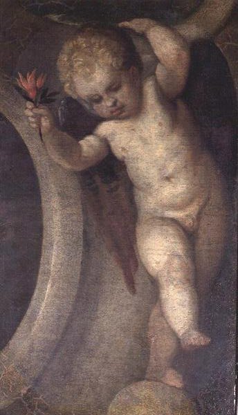 Putto con una Flor Roja de Veronese
