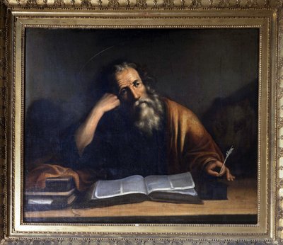 San Marcos escribiendo el Evangelio - atribuido a Veronese, Iglesia de La Turbie de Veronese