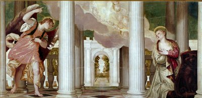 Anunciación. Pintura de Paolo Caliari, llamado Paolo Veronese (1528-1588) de Veronese