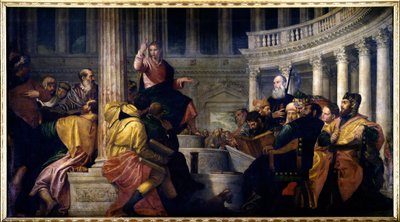 Jesús hablando con los doctores de Veronese